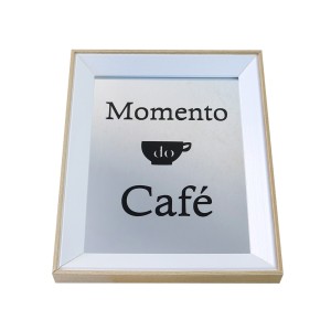 BANDEJA ESPELHADA DE MADEIRA 24X30CM MOMENTO CAFE - GDR0684D-BG