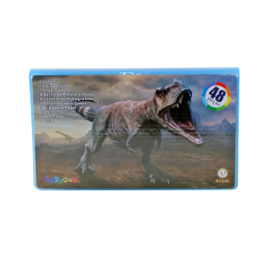ESTOJO ESCOLAR 48PECAS MENINO ESTAMPA DINOSSAURO - MT48DINO-D