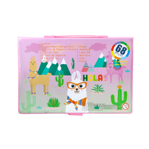 ESTOJO ESCOLAR 68 PECAS LHAMA - MT68-LHAMA