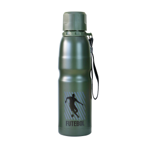 GARRAFA COM ALÇA 750ML AÇO INOX VERDE FUTEBOL - LC1628A-VD