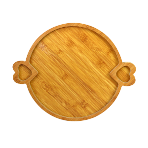 PETISQUEIRA DE MADEIRA REDONDA COM ALÇA FORMATO CORAÇÃO - MG5259