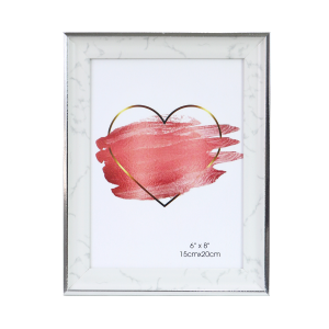 PORTA RETRATO DE PLÁSTICO 15X20CM COM BORDA PRATA - SXHF5055-PTA