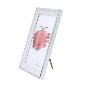 PORTA RETRATO DE PLÁSTICO 15X20CM COM BORDA PRATA - SXHF5055-PTA