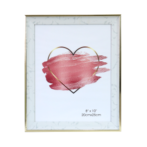 PORTA RETRATO DE PLÁSTICO 20X25CM COM BORDA DOURADA - SXHF5056-DOU