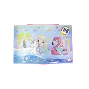 ESTOJO ESCOLAR 68 PECAS SEREIA UNICORNIO E FLAMINGO- MT68-UNI