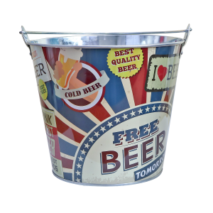 BALDE DE METAL PARA CERVEJA FREE BEER TOMORROW 4.8 LITROS - CA12097-H