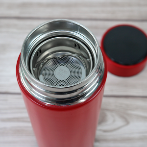 GARRAFA ISOTERMICA AÇO INOXIDÁVEL COM INFUSOR E VISOR TOUCH EM LED 500ML - YT2154-VM